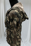 Battle green long sleeves hoody with draw string belt