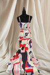 MULTICOLORED PRINTED LONG DRESS