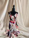 MULTICOLORED PRINTED LONG DRESS