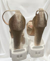 OPEN TOE GOLD HIGH HEELED PAGEANT SHOES