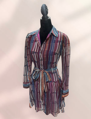 Printed Collar Dress