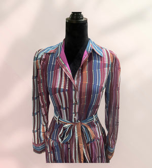 Printed Collar Dress
