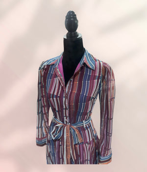Printed Collar Dress