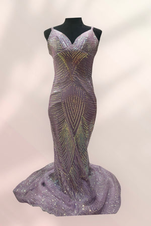 PURPLE SEQUIN DRESS (PRE-LOVED RENTAL)