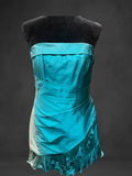 Teal Blue strapless tube dress