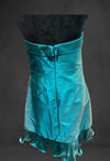 Teal Blue strapless tube dress