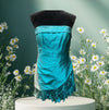 Teal Blue strapless tube dress