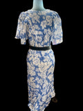 High and low Bojo Floral baby blue dress