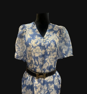 High and low Bojo Floral baby blue dress