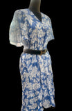 High and low Bojo Floral baby blue dress