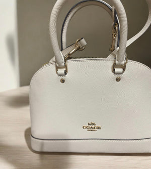 Mini White Coach Handbag
