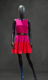 Free flow knee high Aline Fusha pink dress
