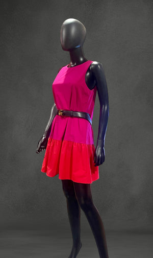 Free flow knee high Aline Fusha pink dress