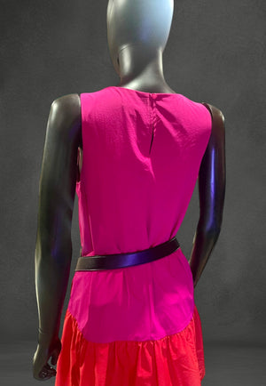 Free flow knee high Aline Fusha pink dress