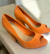 Heeled Orange Pumps