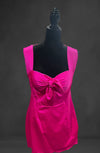 Hot Silk Pink sleeveless Mini dress