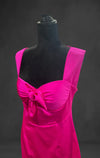 Hot Silk Pink sleeveless Mini dress